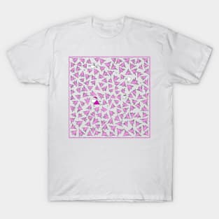 Pink Christmas trees with Santa Claus T-Shirt